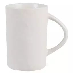 Mug en grès modelé blanc