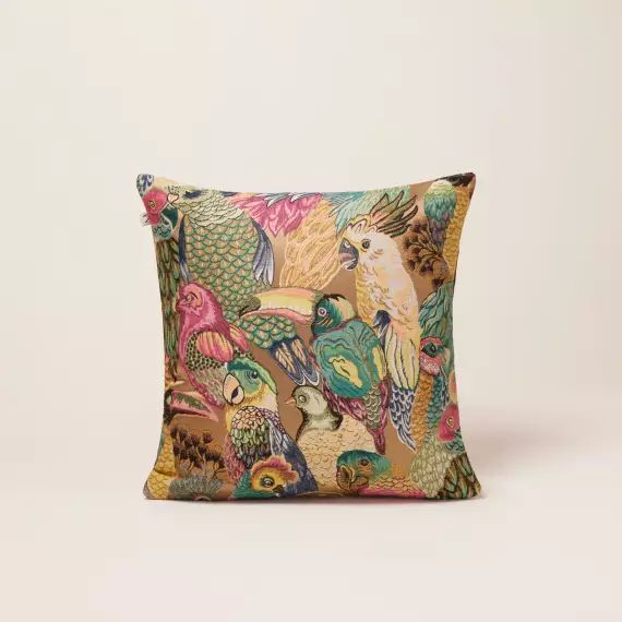 Housse de coussin JUNGLE BIRDS macao – MULTICOLORE