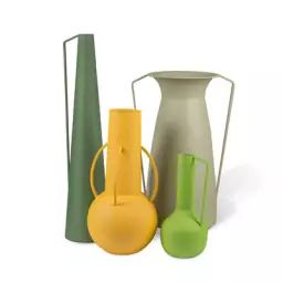 Vase Roman en Métal, finition sablée mate – Couleur Vert – 25 x 51.68 x 42 cm – Designer MODO architettura + design