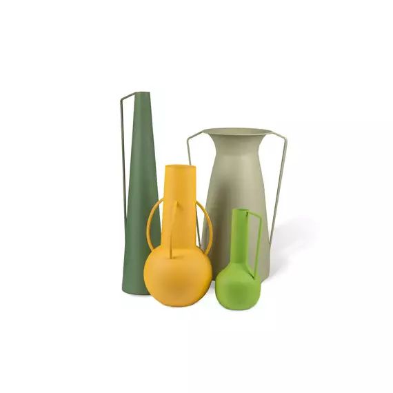 Vase Roman en Métal, finition sablée mate – Couleur Vert – 25 x 51.68 x 42 cm – Designer MODO architettura + design