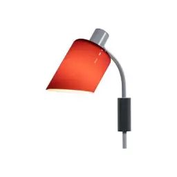 Applique avec prise La lampe de bureau en Verre, Acier – Couleur Rouge – 22 x 10 x 29 cm – Designer Charlotte Perriand