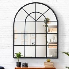 Miroir verrière arche design industriel 80×100 cm
