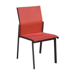 Chaise DELIA graphite rouge