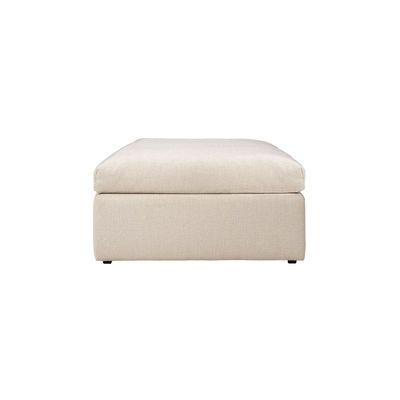 Canapé modulable Mellow en Tissu, Mousse à mémoire de forme – Couleur Blanc – 80 x 80 x 42 cm