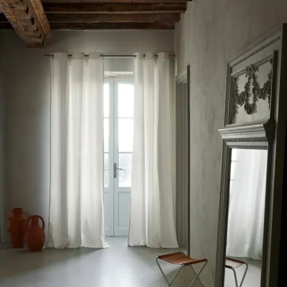 Rideau à oeillets 145×270 cm Blanc cassé