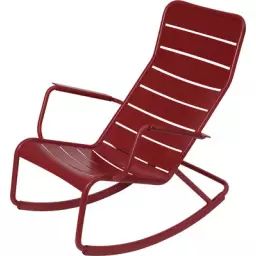 Rocking chair Luxembourg en Métal, Aluminium laqué – Couleur Rouge – 50 x 50 x 99 cm – Designer Frédéric Sofia