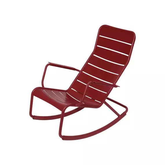 Rocking chair Luxembourg en Métal, Aluminium laqué – Couleur Rouge – 50 x 50 x 99 cm – Designer Frédéric Sofia