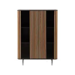 Buffet haut plaqué chêne,1 porte coulissante