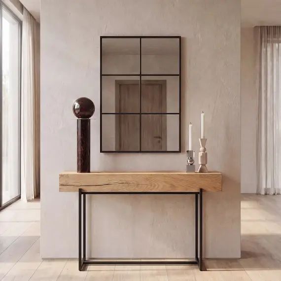 Miroir en métal noir 60×80