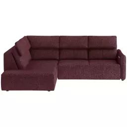 Canapé d’angle relax électrique 4 places MANGO coloris rouge