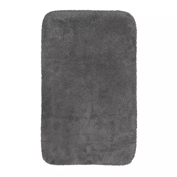 Tapis de bain doux gris ardoise coton 60×100