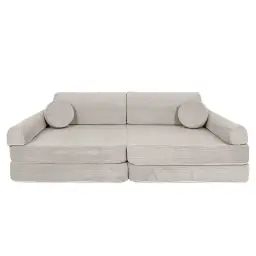 Canapé enfant MeowBaby® Premium en velours côtelé gris
