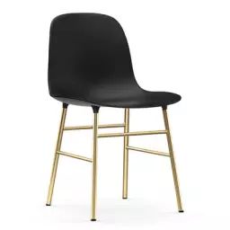 Chaise Form en Métal, Polypropylène – Couleur Noir – 48 x 73.06 x 80 cm – Designer Simon Legald