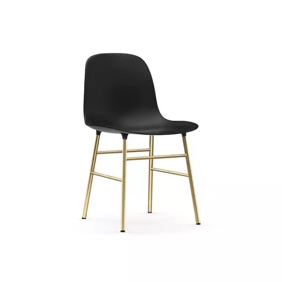 Chaise Form en Métal, Polypropylène – Couleur Noir – 48 x 73.06 x 80 cm – Designer Simon Legald