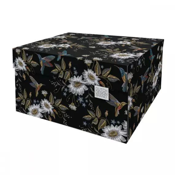 Boite de rangement carton multicolore 39,5x32x21cm