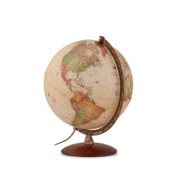 Globe terrestre carte du monde en métal doré et rose NAMI
