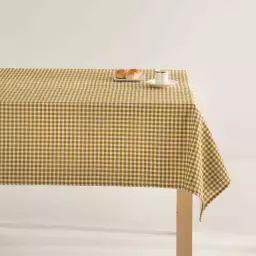 Nappe imprimée or avec traitement anti-taches en coton 140×200 cm