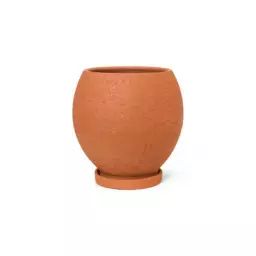 Pot de fleurs Ando en Céramique, Terracotta – Couleur Orange – 55.18 x 55.18 x 40 cm