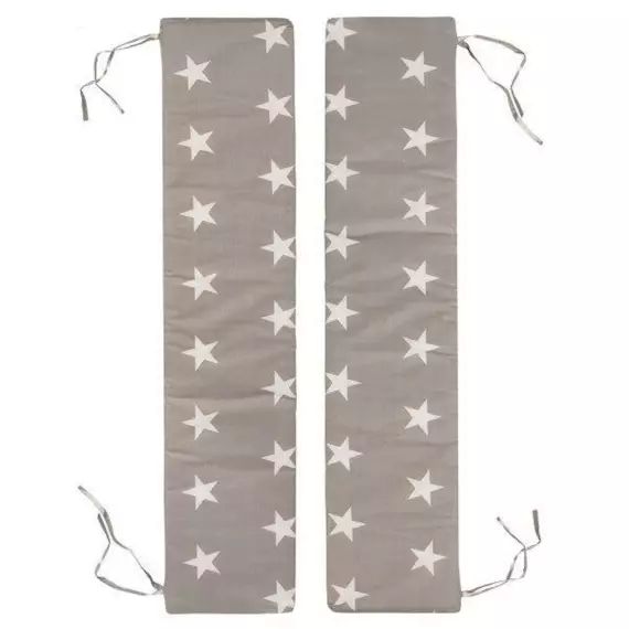 ROBA Set coussin pour banquette Little Stars – Revêtu de PU – 89×18 cm gris