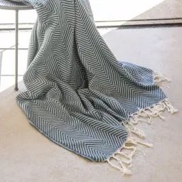 Plaid grand modèle 160×250 kaki