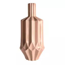Vase en céramique rose pâle 17x17x38cm