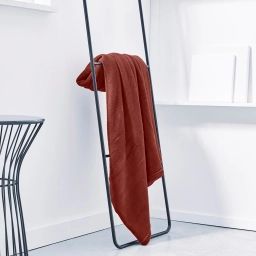 Plaid uni en Polyester Rouge 125×150 cm