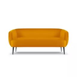 Canapé 3 places en velours orange