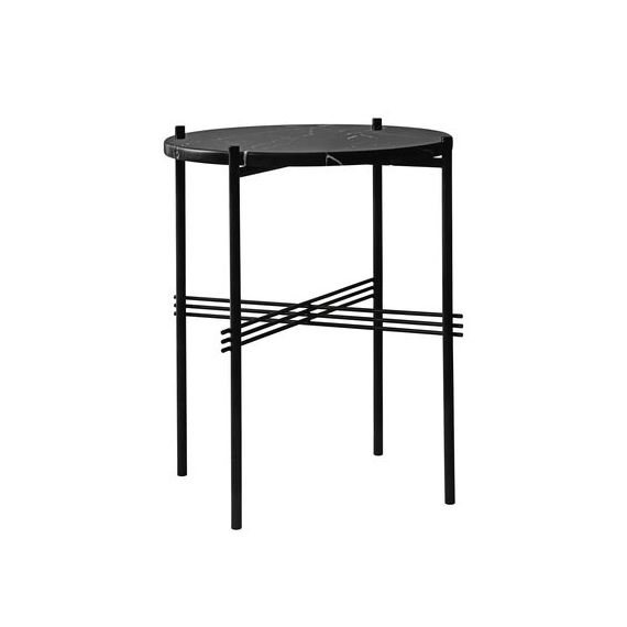 Table basse TS en Métal, Métal laqué – Couleur Noir – 73.43 x 73.43 x 51 cm – Designer GamFratesi