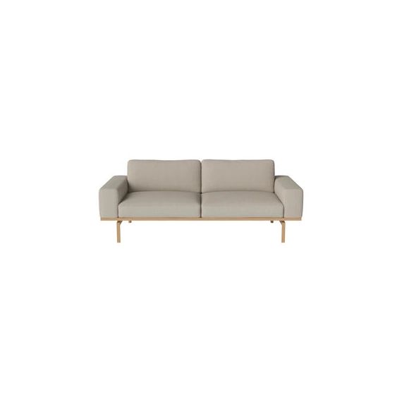 Canapé droit Elton en Tissu, Métal – Couleur Beige – 220 x 142.96 x 77 cm – Designer Glismand & Rüdiger