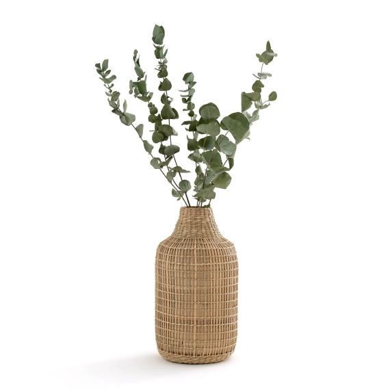 Vase décoratif en bambou tressé naturel Plooming