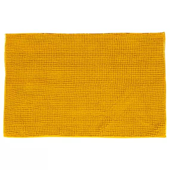 Tapis de bain chenille jaune moutarde – 50x80cm