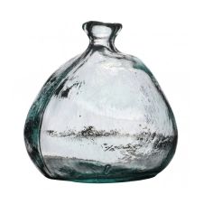 Vase goutte en verre recyclé H18cm