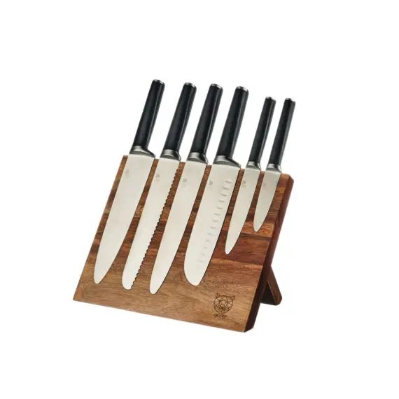 Lot de 7 couteaux en inox noir
