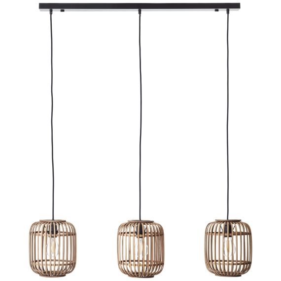 Suspension en bois 3 lumières
