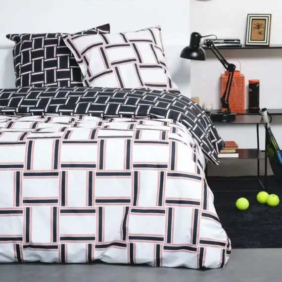 Parure de lit en Coton Blanc 240×220 cm