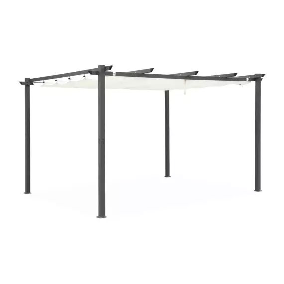 Tente de jardin, pergola aluminium 3x4m écru