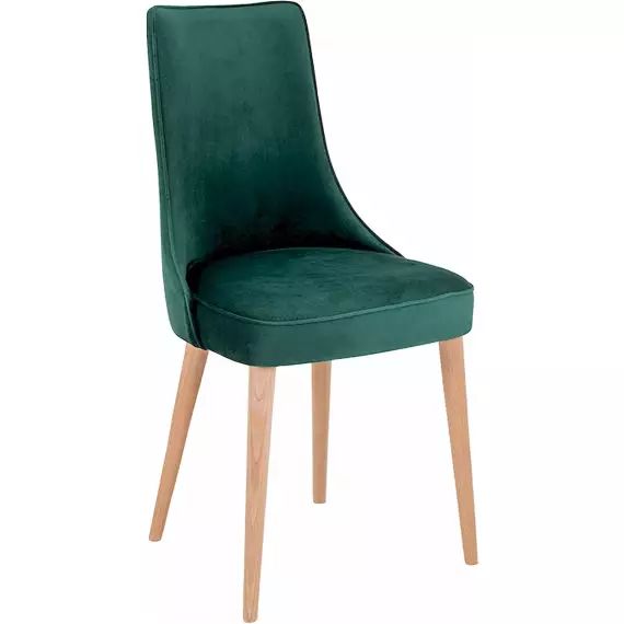 Chaise tissu vert 47x45x89cm
