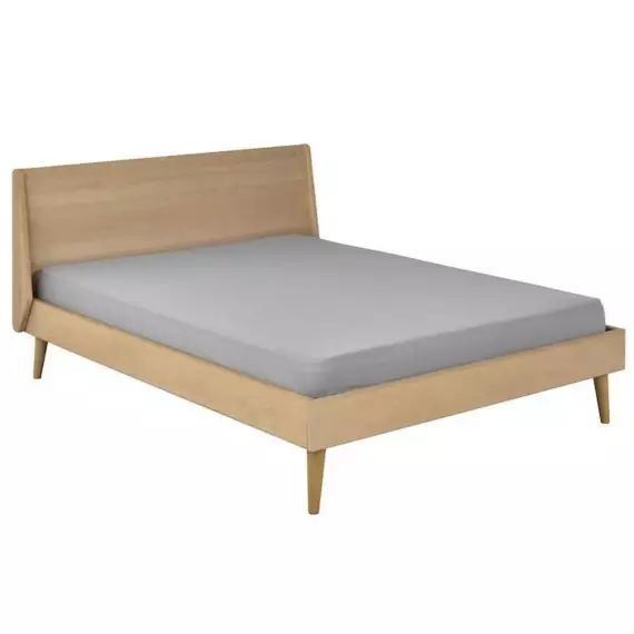 Pack lit avec matelas Melba   Bois naturel 140×190 cm marron