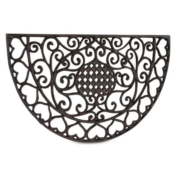 Paillasson Demi-Lune Fonte Marron 59×36,5x2cm