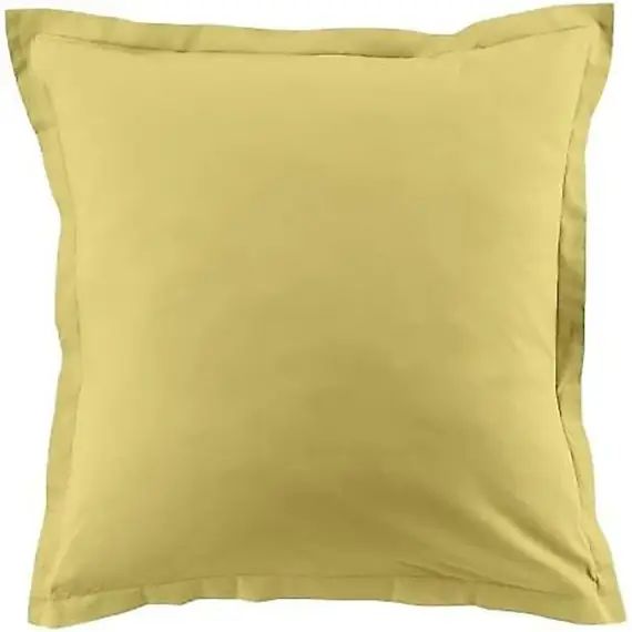 Taie d&rsquo;oreiller coton jaune 63×63 cm
