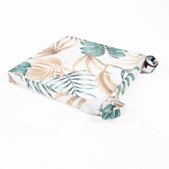 Galette de chaise Pondicherry, vert l.38x H.5 cm