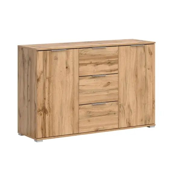 Buffet 2 portes 3 tiroirs naturel