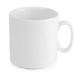 Lot de 12 mugs en porcelaine blanche 220 ml