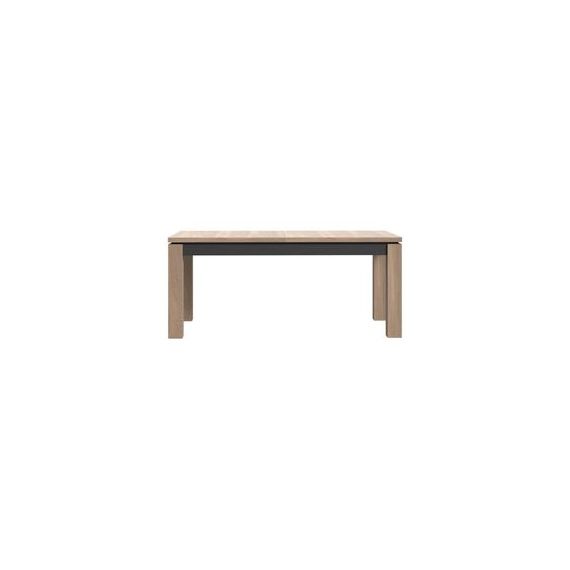 Table L.180cm + allonge MARAUSA imitation chêne/noir