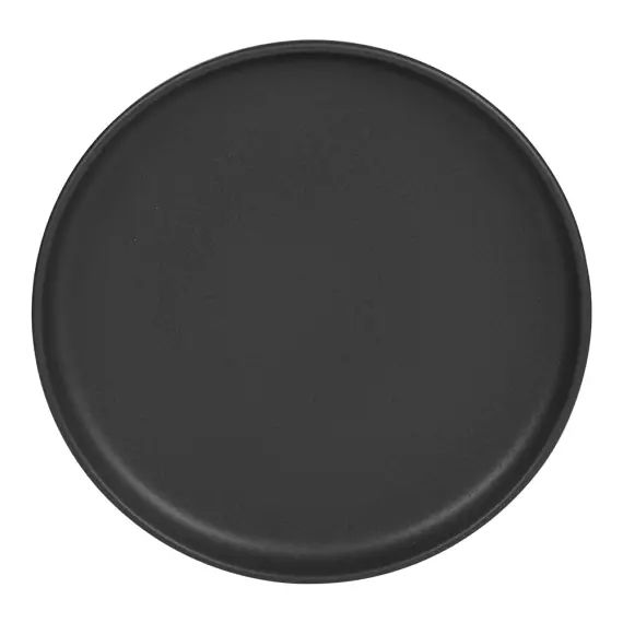 Lot de 6 assiettes plate    26 cm  en grès  noir