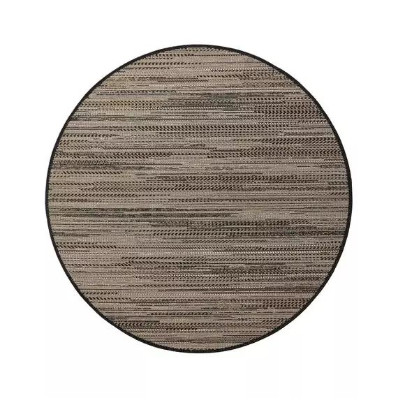 Tapis Ø 160 cm JAMBI Beige et noir