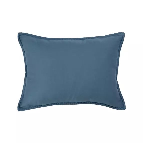 Taie d&rsquo;oreiller en satin de coton lavé galet 30 x 40 cm