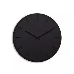 Horloge murale en linoléum noir D38cm