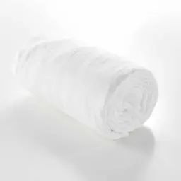 Drap housse double gaze de coton blanc 160x200cm