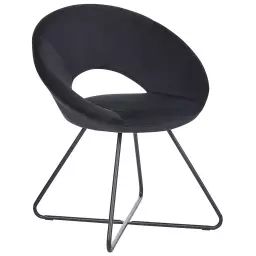 Chaise design en velours noir